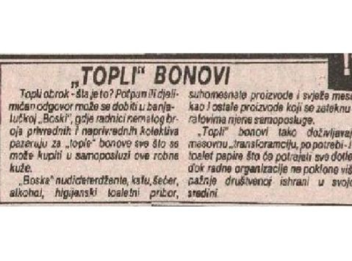 Iz arhiva: Bonovi za topli obrok