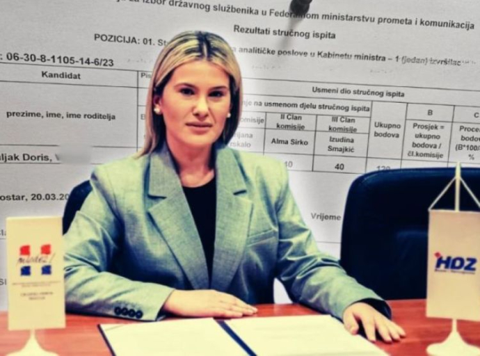 GOT A DEGREE IN TOURISM TO WORK IN TRANSPORT Andrijana Katić hired the president of a HDZ BiH City Board Mostar