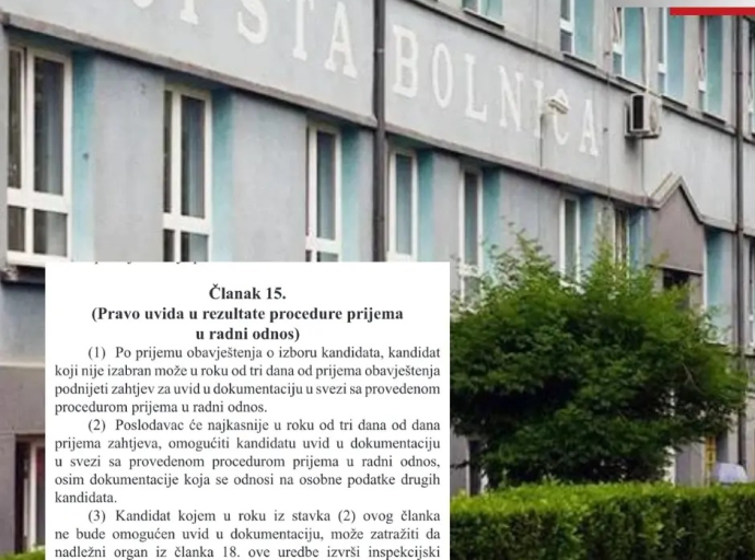 SUMNJIVA ZAPOŠLJAVANJA U BOLNICI U GRAČANICI: Neuspješni kandidati s prošlog konkursa za godinu napredovali za čak 20 bodova