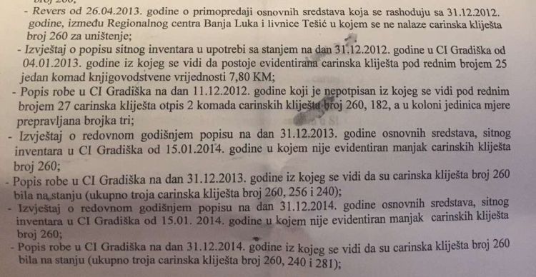 II zapisnik Komisije o nestanku klijesta
