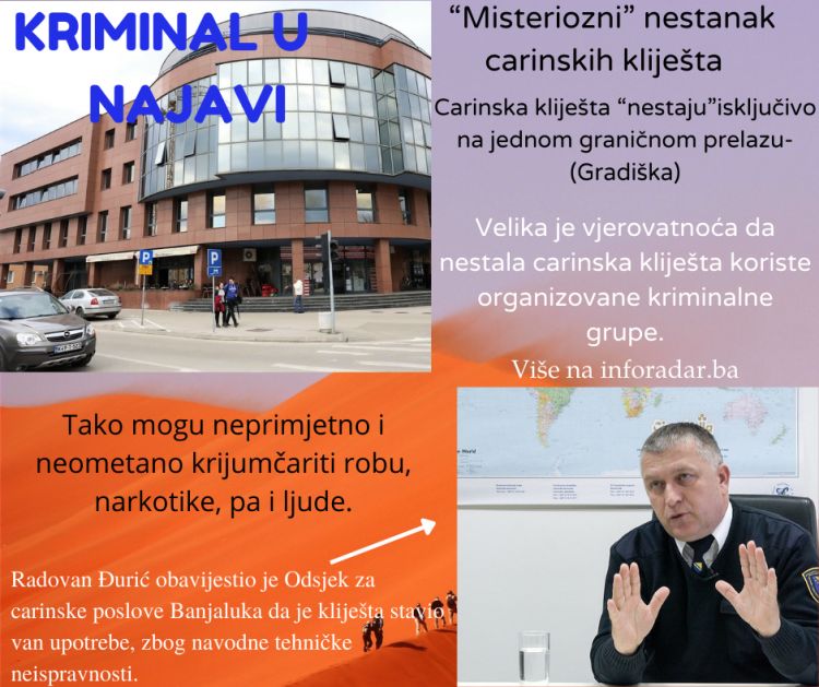 KRIMINAL U NAJAVI misteriozni n estanak carinskih kliješta 2
