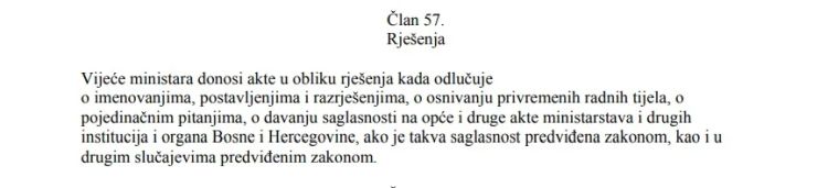 Poslovnik Vijeca ministara BiH