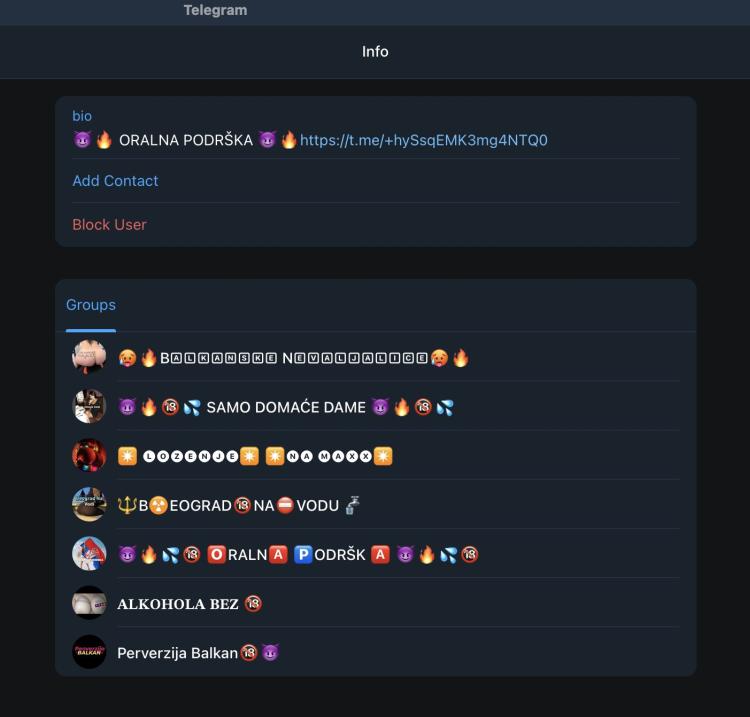 Primer lista grupa admin
