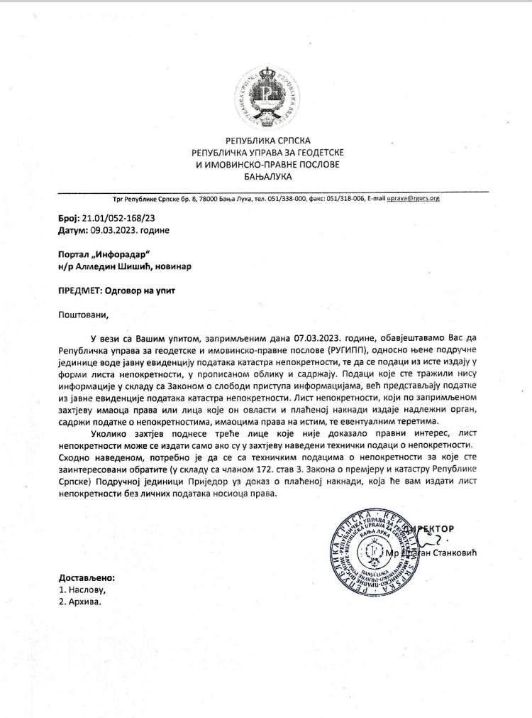 RUGIP odgovor