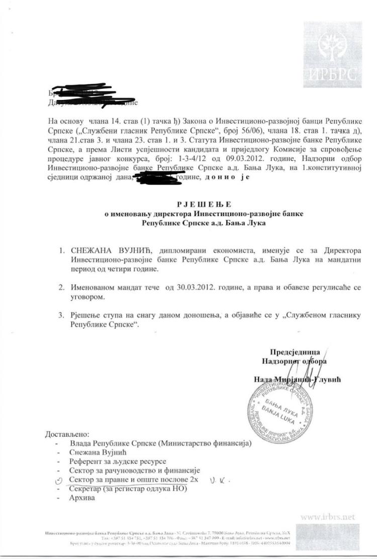Vujnic manat IRB