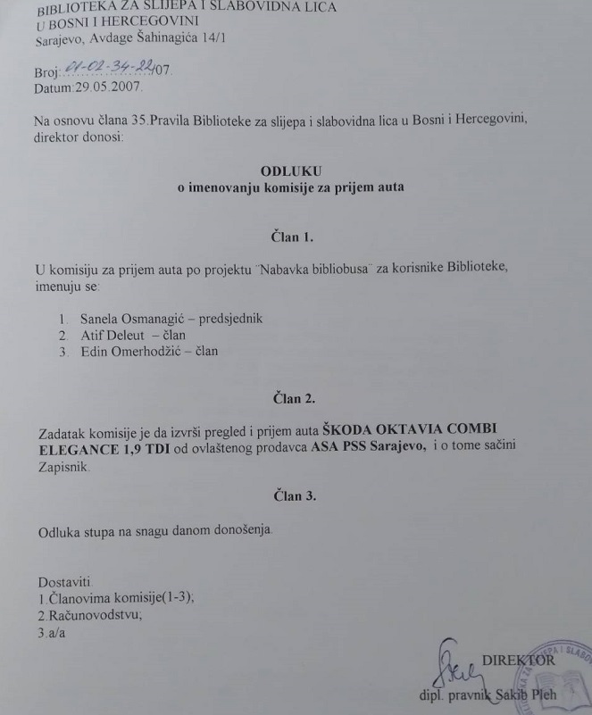 odluka u skodi