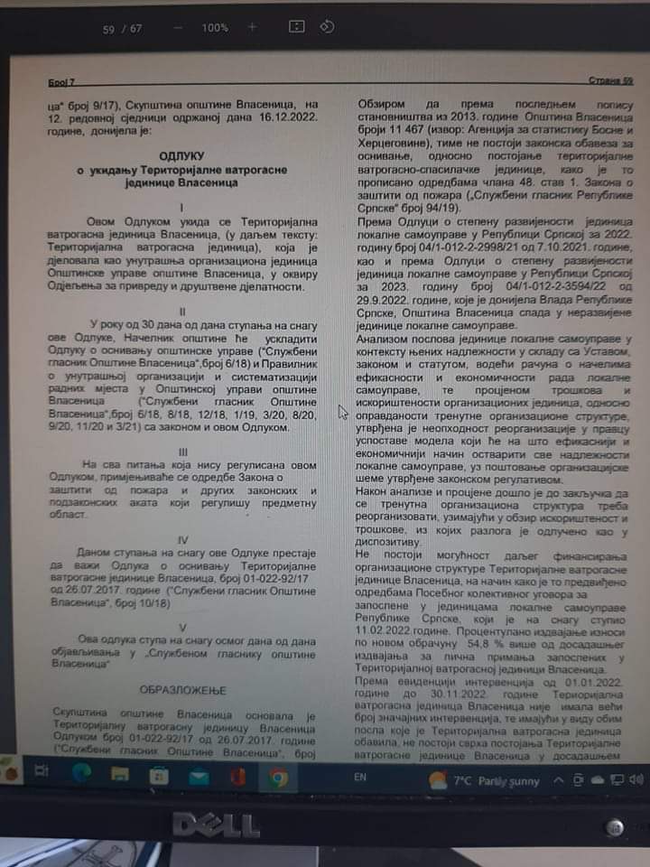 vlasenica odluka o ukidanju