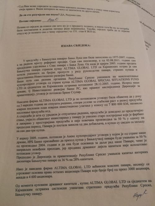 izjava svjedoka