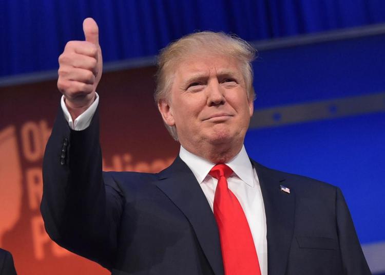 Trump thumbs up