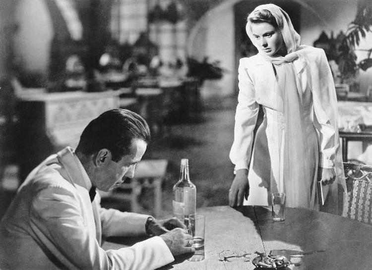 still of ingrid bergman and humphrey bogart in casablanca 1942