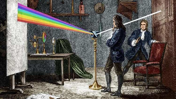 1Dibujo20160726 sir isaac newton prism color rainbow