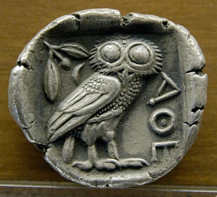 800px Tetradrachm Athens 480 420BC MBA Lyon